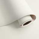 VaryPaper 32''x118'' Matte Off White Wallpaper Peel and Stick White Contact Paper for Cabinets Desk Waterproof Self Adhesive Wall Covering Removable Wall Paper for Bedroom Bathroom Apartments