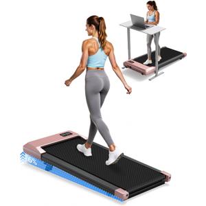 Superun Walking Pad with 6% Incline, Under Desk Treadmill for Home Office, 3 in 1 Portable Walking pad Treadmill with Remote Control, 2.5HP Quiet Mini Treadmills, 300 lbs Capacity