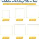 Wokceer 10x10 FT Backdrop Stand Heavy Duty Pipe and Drape Kit, Adjustable Gold Backdrop Stand for Wedding Birthday Party Photography Photo Booth Background Christmas Decoration