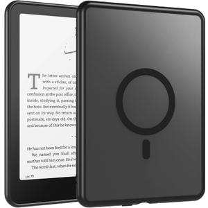 OWKEY Magnetic Case for 7" Kindle Paperwhite 12th Gen 2024 and Kindle Colorsoft - with AirBag Compatible with iPhone MagSafe, Black