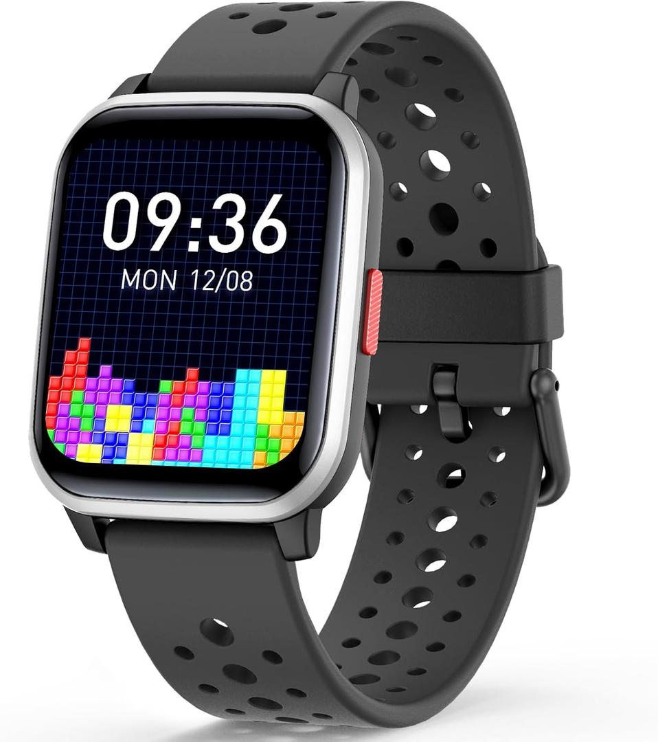 Kids Smart Watch Girls Boys, SmartWatch for Kids Smart Watch Gifts for 4-16 Years Old with Sleep Mode 19 Sports Mode Pedometer Birthday Gift for Boys Girls (Black)