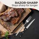 MIAMIO  Cutlery Set Stainless Steel for 6 People / 36-Piece Flatware Set  Includes Knives, Forks, Spoons  Dishwasher Safe (Silver)