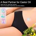 30pcs Disposable Castor Oil Pack Wrap for Bully Button, PU film Transparent Patches Organic Cotton , Self-Adhesive Wrap Pads, Portable Anti Leakage Castor Oil Packs Kit(No Oil