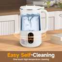 10 in 1 Almond Milk Maker & Nut Milk Maker Machine, 35oz Automatic Soy, Oat, Coconut Milk, Juice & Porridge Maker with 8 Blades, Delay Start, Keep Warm, Boil Water, Self-Cleaning, Cream