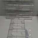 LARGER Compartment - 3 Tier Stackable Water Bottle Organizer Holder - for Stanley 40oz & Others' Large Tumbler - Clear Wine Rack, 12 Cup Bottle Holder for Cabinet Home Countertop Fridge Pantry Shelf