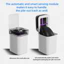 4.5 Gallon Smart Self-Sealing & Self-Changing Trash Can, 17L Automatic Motion Sensor Garbage Bin with Lid, Touchless Electric Wastebasket for Bathroom, Bedroom, and Office - White