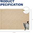 WePet Cat Litter Box Mat, Kitty Premium PVC Pad, Durable Trapping Rug, Phthalate Free, Urine-Resistant, Scatter Control, XXL 47 x 36 Inch, Beige