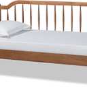 Baxton Studio Parson Classic Mid-Century Modern Walnut Brown Finished Wood Twin Size Daybed