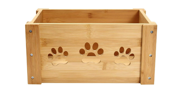 Wooden Crates 3 Pack, Hollow Claw Wooden Crates for Display & Storage, Farmhouse Handmade Wood Crate with Handles, Rustic Large Decorative Wood Crate Box for Display