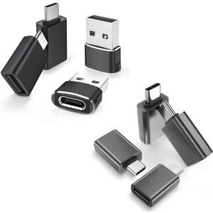Elebase 4 Pack USB C to USB Adapter and 4 Pack USB to USB C Adapter&Type C Male to 3.0 Female Charger for iPhone 15 Pro Max Plus,MacBook Air,Mac,iPad,Samsung Galaxy S24 S23 S22,Surface Go