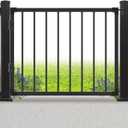 Deck Gate Outdoor，Heavy Duty Anti-Rust Porch Gate，ASTM Certified
Black Heavy Duty Steel 32″H Gate for 36″H Deck with Customizable Width (Up to 48"), Metal Gate for Residential, Yard, Patio