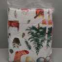 Feyocn 3-Piece Christmas Quilt Set King Size Cozy Xmas Snowman Reindeer elk Bedding Sets Soft Christmas Tree Bedspread, Holiday Santa Quilt Coverlets Set with 2 Pillow Shams,Beige Red