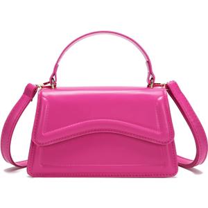 SHUIANGRAN Stylish and Simple Crossbody Bag Small Square bag Purses for Women Satchel Shoulder bag Bag Purse (1#hot Pink)