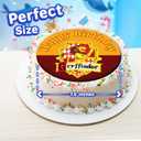 7.5 Inch Edible Cake Toppers Harry Potter Gryffindor Crest White Themed Birthday Party Collection of Edible Cake Decorations