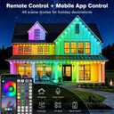 LITSOUL 500FT Permanent Outdoor Lights for House Waterproof, Smart RGB Eave LED Lighting with 16 Million Colors, IP67 Outdoor Strip Lights for Christmas Halloween Holiday Daily Decorations(500FT)