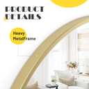 sawsile 18 Inch Round Mirror,Gold Circle Bathroom Large Metal Framed Modern Circular Wall Mirror for Bedroom, Living Room, Entryway,Restroom, Vanity,Hallyway