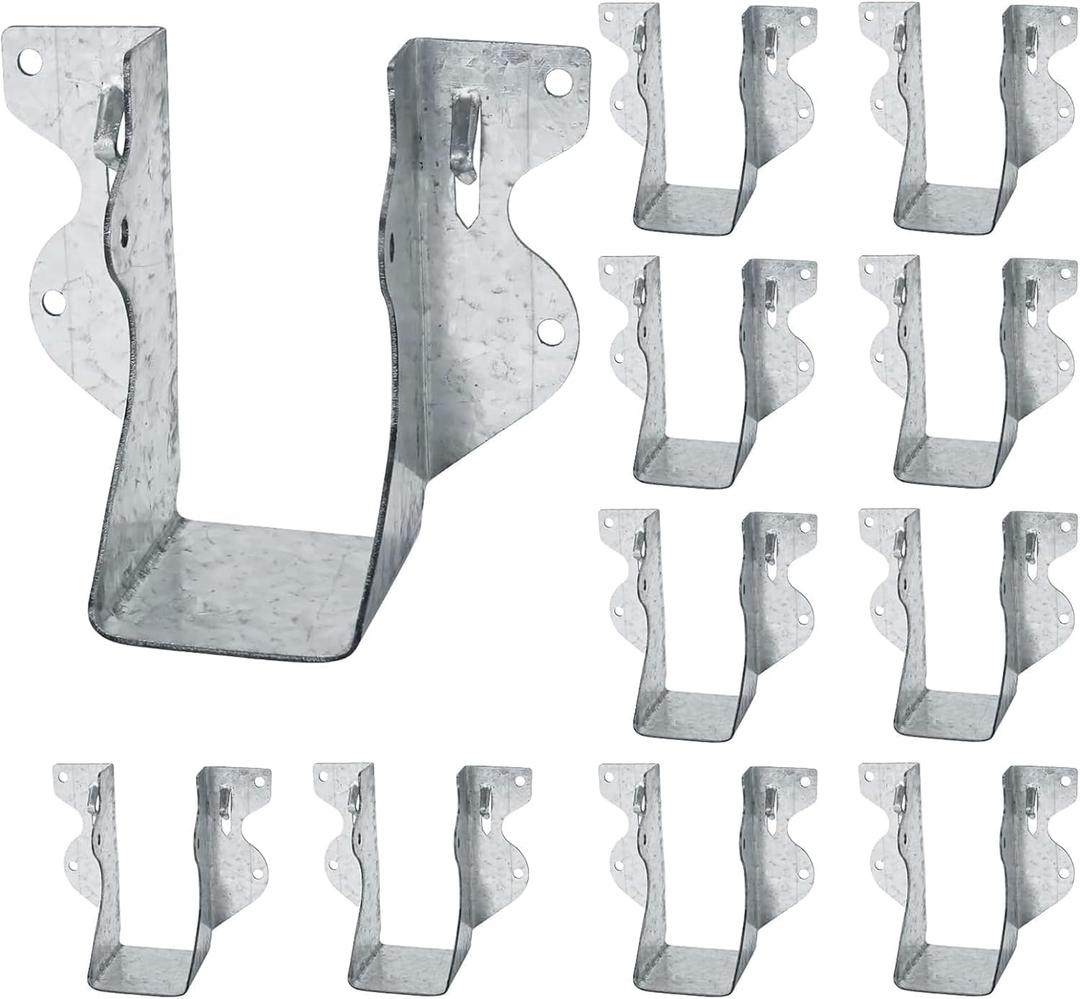 LukLoy 10 Pack 2x4 Joist Hanger 20 Gauge Galvanizing Face Mount Joist Hangers for Wood