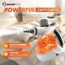 SakerPlus Steam Disinfection Cleaner, Handheld Pressurized Steamer with 9-Piece Accessories for Multi-Surface Cleaning, Natural Sanitization for Kitchen, Floor (1 x Steam Cleaner Kit + 4 Fiber Cloths)