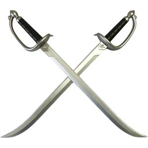 Set of Two 30-Inch Foam Pirate Cutlass Swords - Perfect for Cosplay, Role-Playing, and Halloween Costume Props. Safe and Durable Training Swords for Teenagers and Adults