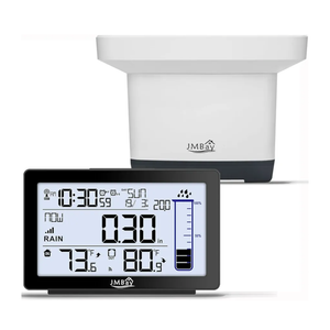 Wireless Digital Rain Gauge with Thermometer, Self-Emptying Rain Collector Monitoring Rainfall,High Precision Remote Rain Gauge Outdoor Indoor for Garden and Yard,Freeze Proof Rain Measure Gauge