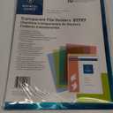 Business Source Green Transparent Poly File Holders