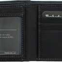 Timberland Men's Wellington Leather Rfid Bifold Commuter Security Wallet (Black)