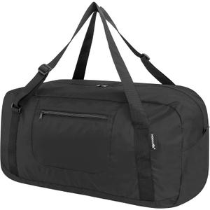 HOLYLUCK Foldable Travel Duffel Bag For Women & Men Luggage Great for Gym -55L, black