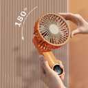 3-Speed Adjustable Portable USB Rechargeable Handheld Fan with 180 Rotatable Design