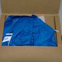 VIVAGLORY Wetoff Dog Raincoat, Rain Coat for Dog All Seasons Adventure, Rain Jacket with Harness Hole & Hood, Reflective Lightweight Waterproof for Doggy & Puppy, M, Blue (M (22"-26" chest girth))