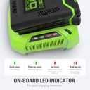 Greenworks PRO 80V Lithium Ion Single Port Rapid Battery Charger GCH8040