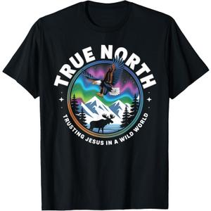 VBS 2025 True North Trusting Jesus Christian Summer T-Shirt (Black, Small)