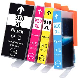 910XL Ink Cartridges Combo Pack Replacement for Ink 910 XL Compatible with OfficeJet Pro 8020 8025 8028 8035 8030 8010 8015 8018 8022 Printer (4 Pack, Black, Cyan, Magenta, Yellow) 910XL Ink Cartridges Combo Pack Replacement for Ink 910 XL Compatible with OfficeJet Pro 8020 8025 8028 8035 8030 8010 8015 8018 8022 Printer (4 Pack, Black, Cyan, Magenta, Yellow)