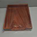 KOLWOVEN Wood Letter Tray -Load Documents Tray for Office Desktop Organizer - Desk Magazine, File, Folder, Paper Holder - Paper Document File Tray Front Drak Brown