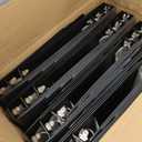 ViVin 1 Inch Binders 3 Ring, Sturdy 3 Ring Binder, 24 Pack Bulk, Black