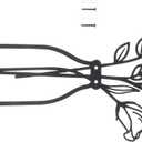 ERINGOGO Flower Vase Wall Pendant Iron Art Decor Outdoor Wall Art Home Decoration Living Room Wall Art