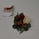 Ling's Moment Artificial Flowers Terracotta Bridesmaid Bouquet, Fall Wedding Flowers Bouquets for Bridesmaids, 7 Inch Bridal Bouquets for Bridesmaids, Wedding Decor, Ceremony, Anniversary, etc (Or-burnt Orange)