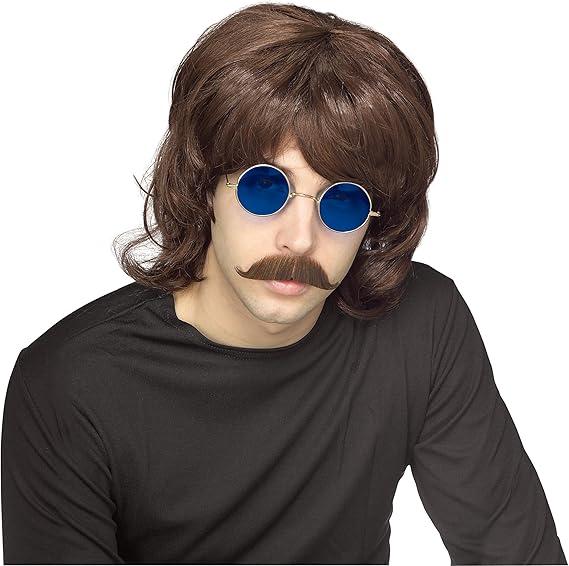 Rubies mens Characters 70's Shag Brown Wig, Brown, One Size Party Supplies, Brown, One Size US