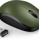 seenda Wireless Mouse, 2.4G Noiseless Mouse with USB Receiver Portable Computer Mice for PC, Tablet, Laptop, Notebook  Green & Black