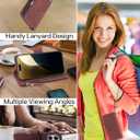 RANYOK Wallet Case Compatible with iPhone 17 Pro Max Case, with 6 Card Holder RFID Blocking, PU Leather Zipper Flip Wallet Pocket, Kickstand, Wrist Strap | Protective Phone Cover, Wine Red