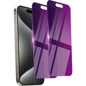 2 Pack Privacy Screen Protector for iPhone 15 Pro Max Tempered Glass 6.7'' Anti-Spy Eye Protection Anti-Scratch Full Coverage