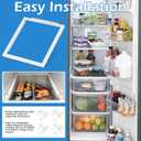 UPGRADED 241969501 Refrigerator Shelf Frame Compatible with Frigidaire Shelf Replacement Parts Crisper Drawer Pan Cover with 241993101 & 241993001 Crisper Cover Support LFSS2612TF0, FFSS2615TS0 Shelf
