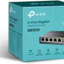 TP-Link 5-Port Gigabit Ethernet Easy Smart Switch| Plug and Play | Desktop | Sturdy Metal w/Shielded Ports | Limited Lifetime Replacement (TL-SG105E), Black