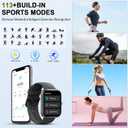 Smart Watch (Answer/Make Calls), 1.96" HD Smartatch for Men Women , 113+ Sport Modes, Fitness Tracker with Heart Rate/Sleep Monitor/Pedometer/Calories, IP68 Waterproof Running Watch for Android iOS