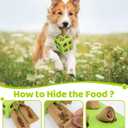 Interactive Puzzle Dog Toy Encourage Natural Foraging Skill, Durable Dog Enrichment Toy Snuffle Cube Cloth Strip with Hide & Seek Food, Slow Feeder for Mind Stimulate & Stress Relief (Green)