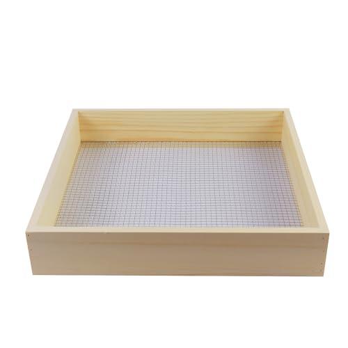 ZFYOUNG Soil Sifter for Garden,Wooden sifter for gardening，Multi-Purpose Soil Screen Wood Dirt Sifter Hand Held Cedar Garden Sifter for Compost,Plant flowers Sifter for Compost, Dirt and Potting Soil.
