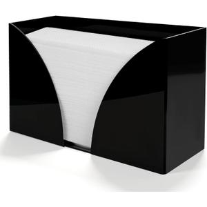 Paper Towel DispenserBlack Paper Towel HolderAcrylic Napkin Holder for TableCan Wall-Mount C-Fold, Z-Fold, Trifold Paper Hand Towel Dispenser for Canteen Home and Commercial (1)