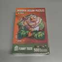 ESC WELT Wooden Puzzle Tiger 500 Pieces - Captivating Mind Entertainment for Teens and Adults - Fun and Environmentally Friendly Toy - Challenging Jigsaw Game - Wooden Puzzle