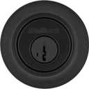 Kwikset 660 Deadbolt Deadbolt Lock, Matte Black Round Exterior Keyed Front Entry Door, Pick Resistant SmartKey Rekey Security, Single Cylinder Dead Bolt