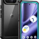 Lanhiem Pixel 10 Pro XL Case, IP68 Waterproof Dustproof Case with Built-in Screen Protector, Rugged Full Body Shockproof Protective Clear Cover for Google Pixel 10 Pro XL 6.8 Inch, Blue