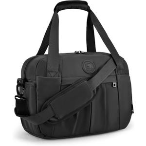 Small Duffle Bag 40x30x15 cm Personal Item Bag Gym Bag with Wet Pocket 16x12x6 inch Carry on Duffel Bag,Black